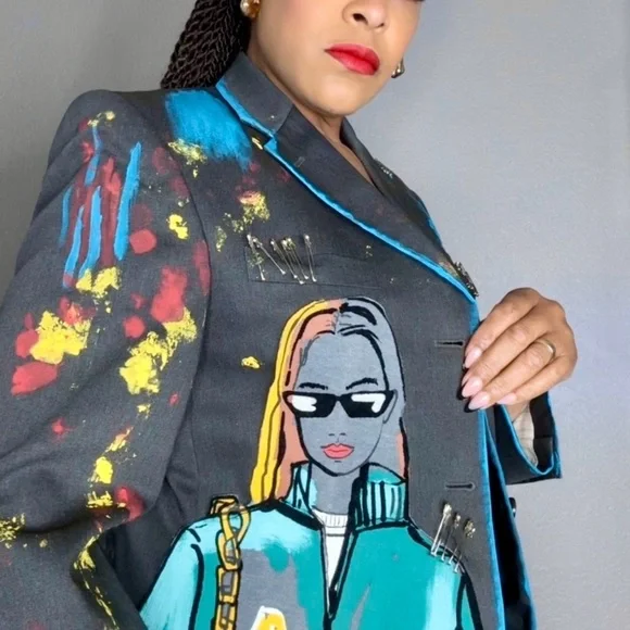 Colorful Graphic Blazer - Picture 10 of 10